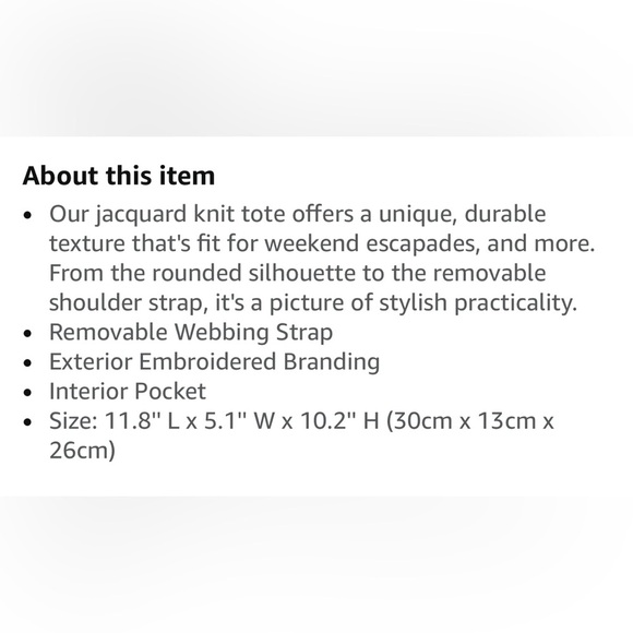 Ted Baker | Navy Jacquard Knit Sara Logo Tote w/ Crossbody Strap - Picture 6 of 7